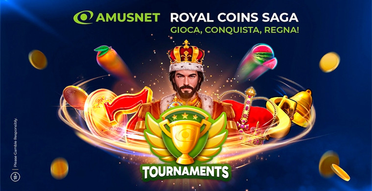 Amusnet cativa o mercado italiano com o sucesso do Royal Coins Saga Tournament