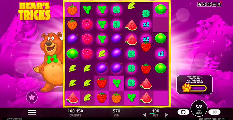 Bear's Tricks da Belatra Games: o caça-níquel que recebe elogios por suas funções inovadoras e design divertido