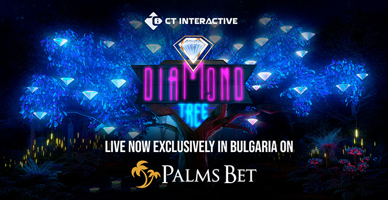 CT Interactive amplia presença no mercado búlgaro com lançamento exclusivo do jackpot Diamond Tree na Palms Bet