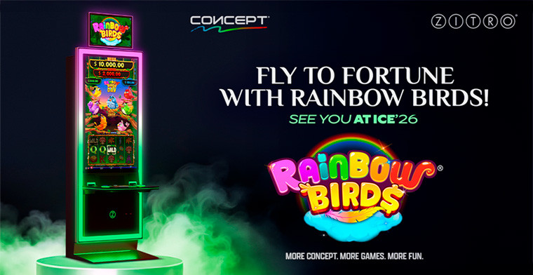 Zitro releases Rainbow Birds, a New CONCEPT Cabinet Game