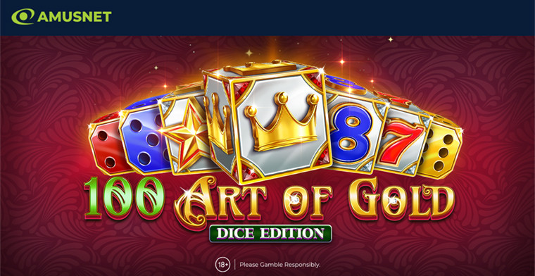 Amusnet revela um impressionante slot de 5 rolos: 100 Art of Gold Dice Edition
