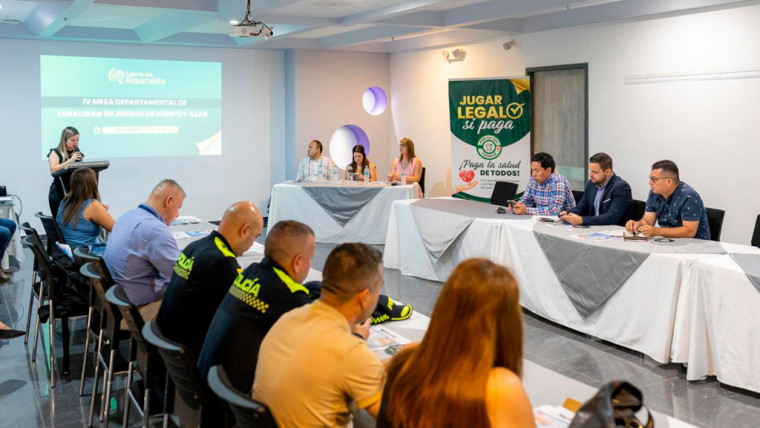 Lotería del Risaralda encabeza la  IV Mesa Departamental de Legalidad en Juegos de Suerte y Azar acompañada de Coljuegos