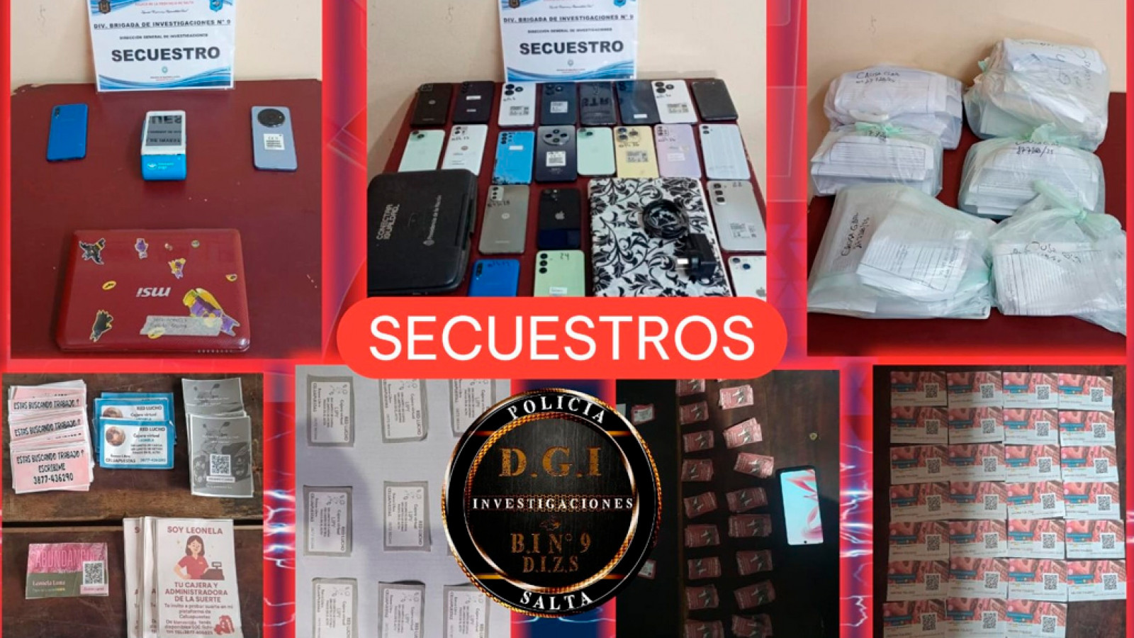 Las Lajitas, Salta: desbaratan banda de juegos de azar ilegales tras 24 allanamientos