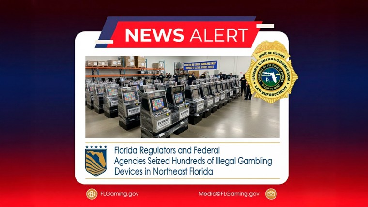 Florida Regulators and Federal Agencies Seize Hundreds of Illegal Gambling Devices in Northeast Florida