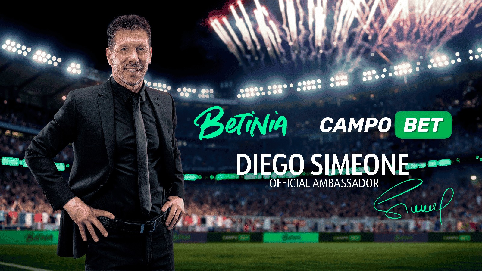 Legendary Football Manager Diego Simeone Joins Soft2Bet’s Betinia and CampoBet Brands as Ambassador