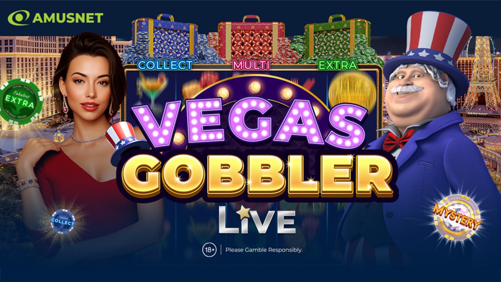 Amusnet Launches Vegas Gobbler LIVE - Its Latest Live Casino Game