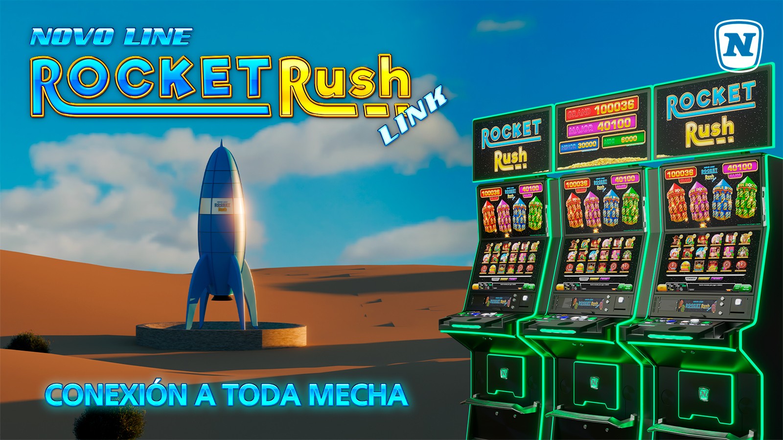 NOVOMATIC Spain presenta NOVO LINE Rocket Rush Link