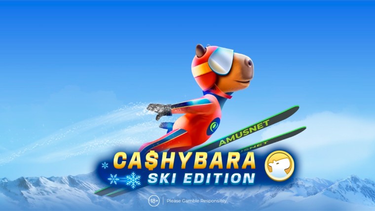 Amusnet Introduces Ca$hybara Ski Edition, the New Winter Adventure of Its Star Character