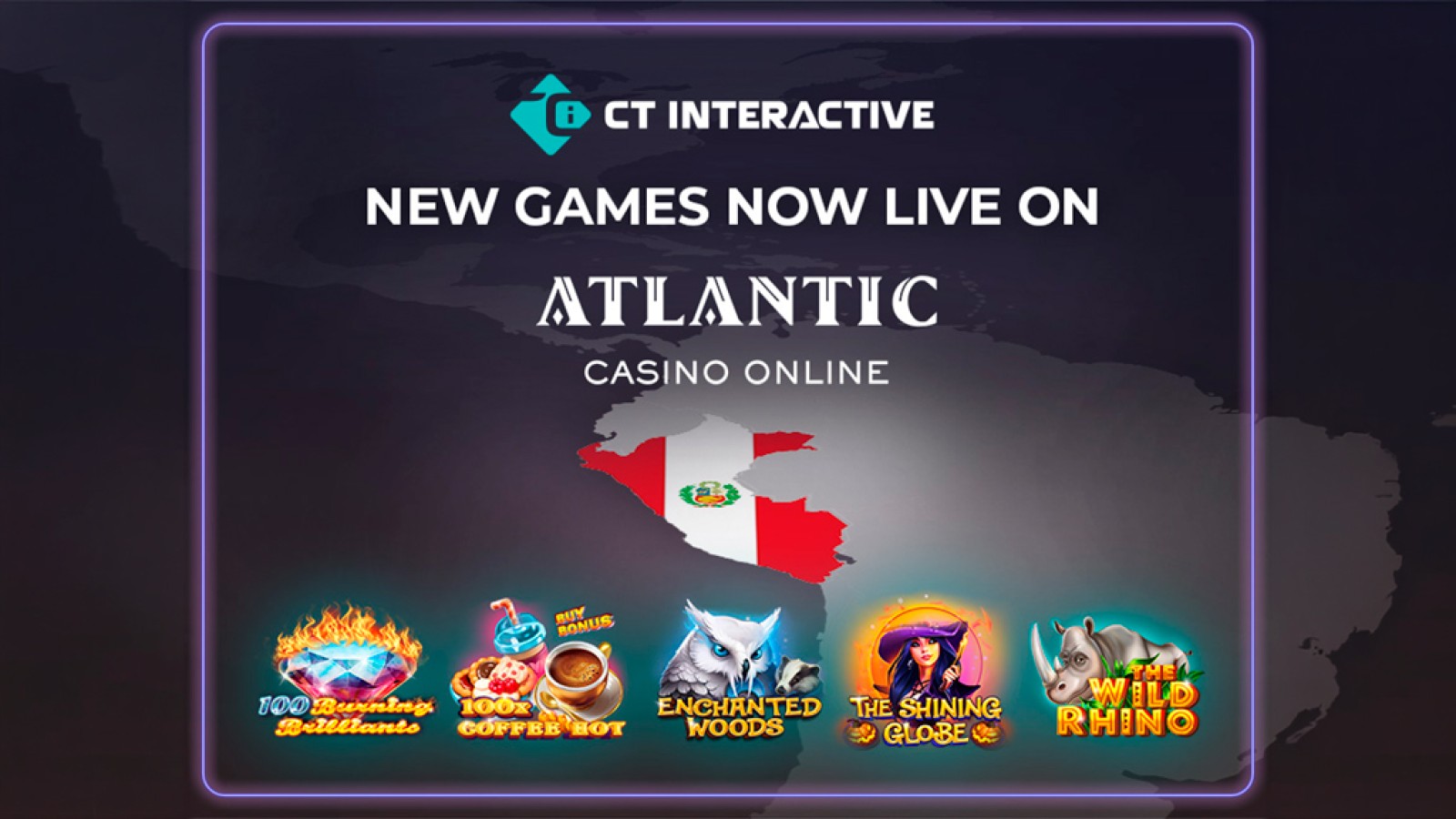 CT Interactive is expanding its presence in the regulated Peruvian market through a partnership with Casino Atlantic City