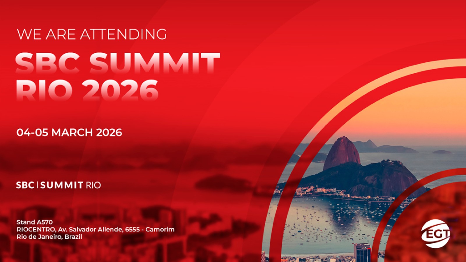 SBC Summit Rio: EGT will present its products specially developed for the Brazilian market