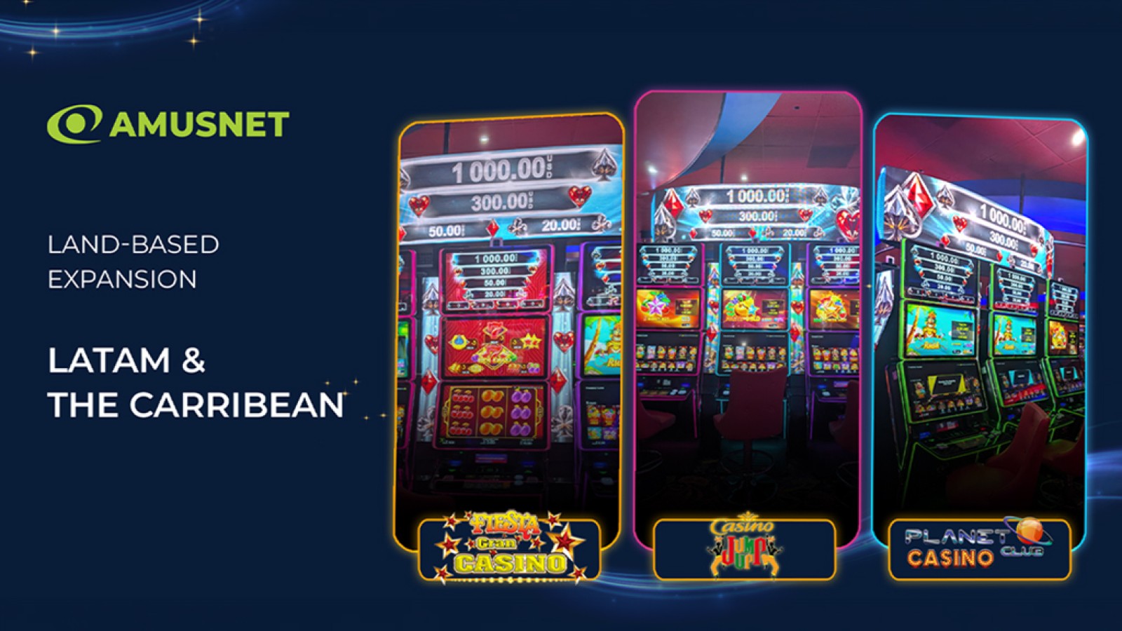 Amusnet fortalece su presencia en LatAm y el Caribe con nuevas instalaciones Type S