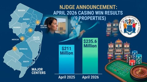 New Jersey's Internet Gaming Revenue Hits $263M in April 2026