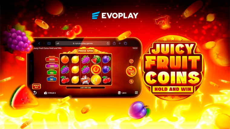 Evoplay lanza "Juicy Fruit Coins Hold and Win"