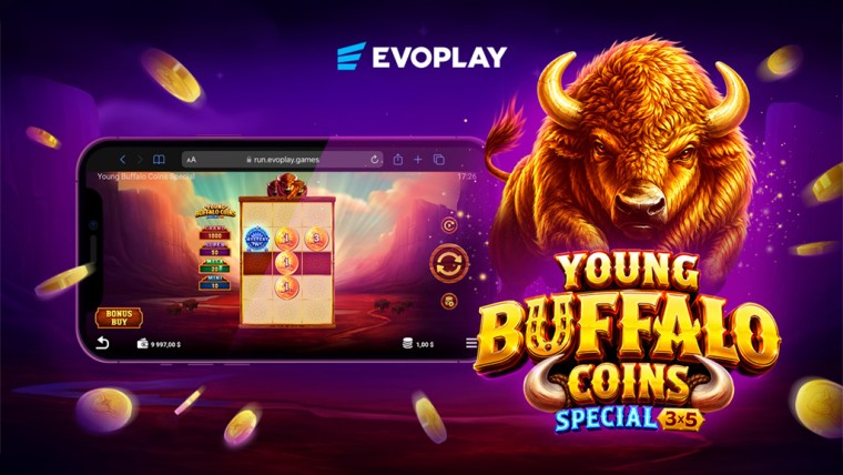 Evoplay presenta Young Buffalo Coins Special: Nuevas mecánicas de juego