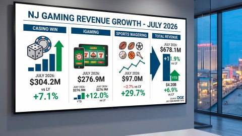 DGE Announces New Jersey's Gaming Revenue Growth for July 2026