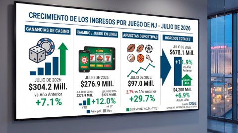Crecimiento de ingresos por juego en Nueva Jersey: julio de 2026
