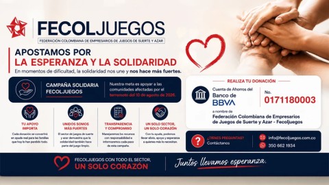 Fecoljuegos impulsa una campaña solidaria por Colombia tras el terremoto