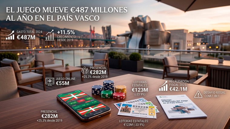 El juego mueve €487 millones al año en el País Vasco
