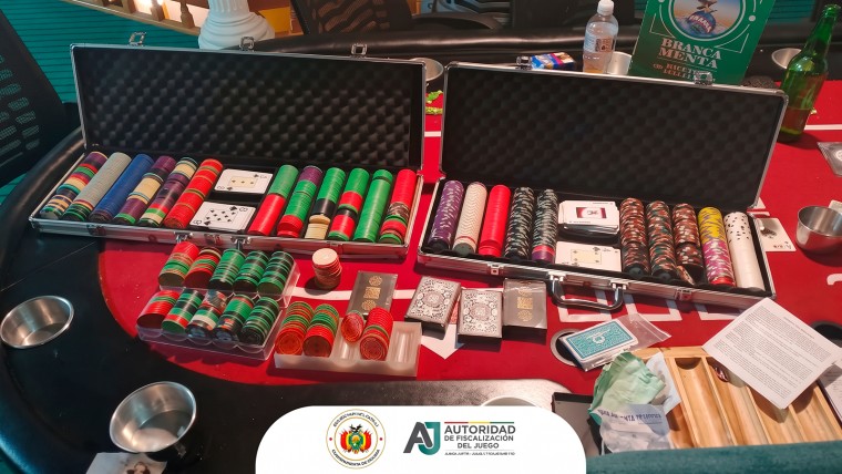 Bolivia: la AJ intervino una actividad ilegal de póker en La Paz