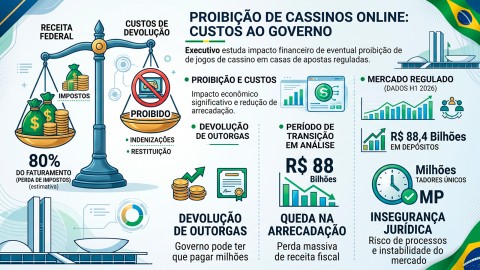 Proibição de cassinos online pode gerar custos ao Governo