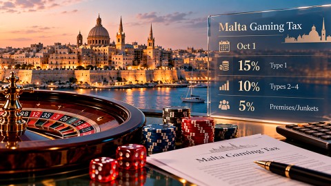 Malta prepara sistema de impuestos escalonados para el juego desde octubre